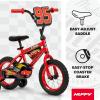 image:imageHuffy Disney and Marvel 1216 Inch Boys Bike for Kids Multiple Color Options and Designs Available Ideal for Ages 3 Years Old Removable Training Wheels Adjustable Seat Simple Coaster BrakeRed  Lightning McQueen