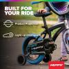 image:imageHuffy ElectroLight Kids Bike with LED Lights Durable Steel Frame Coaster Brake Removable Training Wheels Ages 46 GreyRedGreyBlue