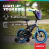 image:imageHuffy ElectroLight Kids Bike with LED Lights Durable Steel Frame Coaster Brake Removable Training Wheels Ages 46 GreyRedGreyBlue