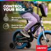 image:imageHuffy ElectroLight Kids Bike with LED Lights Durable Steel Frame Coaster Brake Removable Training Wheels Ages 46 GreyRedGreyBlue