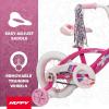 image:imageHuffy Kids 1216 Inch Bikes Multiple Color Options Available Ideal for Ages 3 Years Old EZ Build Assembly Removable Training Wheels Chain Guard for Safety Fun and Playful DesignsPink