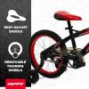 image:imageHuffy Kids 1216 Inch Bikes Multiple Color Options Available Ideal for Ages 3 Years Old EZ Build Assembly Removable Training Wheels Chain Guard for Safety Fun and Playful DesignsGloss Black