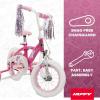 image:imageHuffy Kids 1216 Inch Bikes Multiple Color Options Available Ideal for Ages 3 Years Old EZ Build Assembly Removable Training Wheels Chain Guard for Safety Fun and Playful DesignsPink