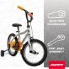 image:imageHuffy Kids 1216 Inch Bikes Multiple Color Options Available Ideal for Ages 3 Years Old EZ Build Assembly Removable Training Wheels Chain Guard for Safety Fun and Playful DesignsSilver