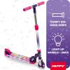 image:imageHuffy Light Up Inline Scooter for Kids 2 Wheel Kick Scooter with LED Lights and Rear Brake Foldable Adjustable Handlebar on Select Models Durable Frame Licensed Character GraphicsDisney Princess