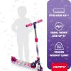 image:imageHuffy Light Up Inline Scooter for Kids 2 Wheel Kick Scooter with LED Lights and Rear Brake Foldable Adjustable Handlebar on Select Models Durable Frame Licensed Character GraphicsDisney Princess