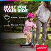 image:imageHuffy Light Up Inline Scooter for Kids 2 Wheel Kick Scooter with LED Lights and Rear Brake Foldable Adjustable Handlebar on Select Models Durable Frame Licensed Character GraphicsRed ElectroLight