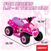 image:imageHuffy Lightning McQueen 6V RideOn Toy Car with Headlights amp Engine Sounds Foot Pedal Drive Up to 25 MPH Ages 37Minnie Mouse  Pink