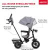 image:imageHuffy Malmo Ultra 4in1 Convertible Toddler Tricycle with Parent Push Handle Removable Canopy amp Cup Holder Kids Training Trike for Boys amp Girls Ages 15 to 3 Years Multiple Color OptionsGray