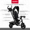 image:imageHuffy Malmo Ultra 4in1 Convertible Toddler Tricycle with Parent Push Handle Removable Canopy amp Cup Holder Kids Training Trike for Boys amp Girls Ages 15 to 3 Years Multiple Color OptionsBlack