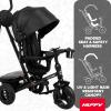 image:imageHuffy Malmo Ultra 4in1 Convertible Toddler Tricycle with Parent Push Handle Removable Canopy amp Cup Holder Kids Training Trike for Boys amp Girls Ages 15 to 3 Years Multiple Color OptionsBlack