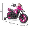 image:imageHuffy Ride On Motorcycle for Kids Ideal for Ages 25 Years 6V Rechargeable Battery Training Wheels Realistic Engine Sounds Max Weight 65lbs 2 MPH BluePink