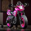 image:imageHuffy Ride On Motorcycle for Kids Ideal for Ages 25 Years 6V Rechargeable Battery Training Wheels Realistic Engine Sounds Max Weight 65lbs 2 MPH BluePink
