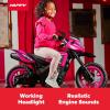 image:imageHuffy Ride On Motorcycle for Kids Ideal for Ages 25 Years 6V Rechargeable Battery Training Wheels Realistic Engine Sounds Max Weight 65lbs 2 MPH BluePink