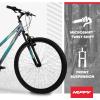 image:imageHuffy Stone Mountain Bike for Men and Women 202426 6Speed 20 or 21Speed Front or Dual Suspension Varies Multiple Colors Adjustable Saddle Shimano Equipped AllTerrain TiresSilver Gloss