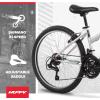 image:imageHuffy Stone Mountain Bike for Men and Women 202426 6Speed 20 or 21Speed Front or Dual Suspension Varies Multiple Colors Adjustable Saddle Shimano Equipped AllTerrain TiresMetallic Nickel