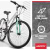 image:imageHuffy Stone Mountain Bike for Men and Women 202426 6Speed 20 or 21Speed Front or Dual Suspension Varies Multiple Colors Adjustable Saddle Shimano Equipped AllTerrain TiresMetallic Nickel