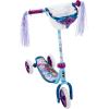 image:imageHuffy Toddler 3Wheel Scooter for Kids Multiple Colors amp Licensed Character Graphics Ages 3 Durable Steel Frame Wide NonSlip Deck Stable LeantoSteer Design LightUp Options GirlsBoysFrozen  BluePurple