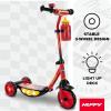 image:imageHuffy Toddler 3Wheel Scooter for Kids Multiple Colors amp Licensed Character Graphics Ages 3 Durable Steel Frame Wide NonSlip Deck Stable LeantoSteer Design LightUp Options GirlsBoysCars  Red