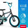 image:imageHuffy Upshot 121620 Inch Boys Bike for Kids Multiple Color Options Available Removable Training Wheels BMX Design Designed for Growth Durable Construction EZ Build AssemblyBlack