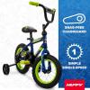 image:imageHuffy Upshot 121620 Inch Boys Bike for Kids Multiple Color Options Available Removable Training Wheels BMX Design Designed for Growth Durable Construction EZ Build AssemblyBlue
