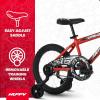 image:imageHuffy Upshot 121620 Inch Boys Bike for Kids Multiple Color Options Available Removable Training Wheels BMX Design Designed for Growth Durable Construction EZ Build AssemblyRed