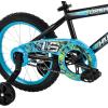 image:imageHuffy Upshot 121620 Inch Boys Bike for Kids Multiple Color Options Available Removable Training Wheels BMX Design Designed for Growth Durable Construction EZ Build AssemblyBlack