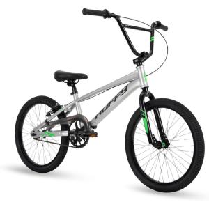 image:imageHuffy 20 Inch BMX Bike for Kids Race amp Freestyle Styles Lightweight Steel Frame Single Speed Drivetrain 20 Wheels Beginner BMX Bike for Street Riding or BMX Track KidsTeensSilver Axilus