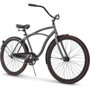 image:imageHuffy Cruiser Bike Fairmont or Woodhaven Model 202426 Inch Sizes Perfect for Casual Rides Ergonomic Design Rear Rack and Basket on Woodhaven Model Simple Coaster Brakes Multiple Color OptionsFairmont  Matte Gray