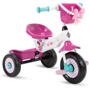 image:imageHuffy Disney Minnie Mouse Girls Trike Ideal for Ages 3 Minnie Mouse Graphics Pink Handlebar Bow Basket Storage Bins for Snacks or Toys Sturdy and Durable Safe for ToddlersMinnie Mouse