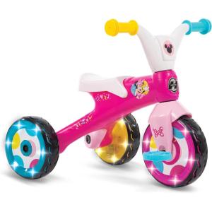 image:imageHuffy Disney Minnie Mouse Girls Trike Ideal for Ages 3 Minnie Mouse Graphics Pink Handlebar Bow Basket Storage Bins for Snacks or Toys Sturdy and Durable Safe for ToddlersMinnie Mouse LED Lights