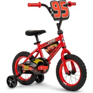 image:imageHuffy Disney and Marvel 1216 Inch Boys Bike for Kids Multiple Color Options and Designs Available Ideal for Ages 3 Years Old Removable Training Wheels Adjustable Seat Simple Coaster BrakeRed  Lightning McQueen