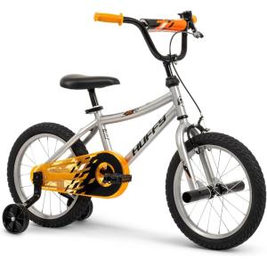 image:imageHuffy Kids 1216 Inch Bikes Multiple Color Options Available Ideal for Ages 3 Years Old EZ Build Assembly Removable Training Wheels Chain Guard for Safety Fun and Playful DesignsSilver