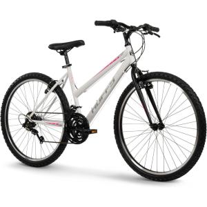 image:imageHuffy North Peak 26Inch Mountain Bike Durable HiTen Steel Frame 15Speed Twist Shifter Front and Rear LinearPull Brakes AllTerrain Tires Padded ATB SaddleSparkly Snow