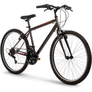 image:imageHuffy North Peak 26Inch Mountain Bike Durable HiTen Steel Frame 15Speed Twist Shifter Front and Rear LinearPull Brakes AllTerrain Tires Padded ATB SaddleCharcoal