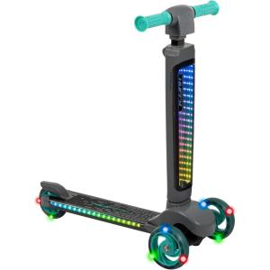 image:imageHuffy Toddler 3Wheel Scooter for Kids Multiple Colors amp Licensed Character Graphics Ages 3 Durable Steel Frame Wide NonSlip Deck Stable LeantoSteer Design LightUp Options GirlsBoysElectroLight  Teal