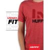 image:imageHuffy Retro Logo TShirt  Red Graphic Tee for Adults 6040 CottonPoly Blend Front Screenprint TearAway Tag Unisex FitRed