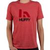 image:imageHuffy Retro Logo TShirt  Red Graphic Tee for Adults 6040 CottonPoly Blend Front Screenprint TearAway Tag Unisex FitRed