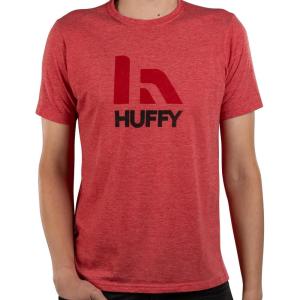 image:imageHuffy Retro Logo TShirt  Red Graphic Tee for Adults 6040 CottonPoly Blend Front Screenprint TearAway Tag Unisex FitRed