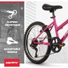 image:imageHuffy Granite Girls Mountain Bike 20 Inch Wheels 5 Speed Twist Shifter Steel Frame Linear Pull Brakes All Terrain Tires Kids Bike for Neighborhood and Trail Riding