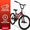 image:imageHuffy Schema BMXStyle Bike 20 Wheels Steel Frame Single Speed Front Caliper amp Rear Coaster Brake Freestyle Pegs Crossbar Pad Kids amp Teen Trick Bike for Street Park amp Neighborhood Riding