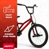 image:imageHuffy Schema BMXStyle Bike 20 Wheels Steel Frame Single Speed Front Caliper amp Rear Coaster Brake Freestyle Pegs Crossbar Pad Kids amp Teen Trick Bike for Street Park amp Neighborhood Riding