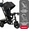 image:imageHuffy Malm Luxe 4in1 Canopy Trike with Push Handle Cup Holder amp Rear Storage RedBlack