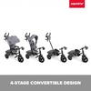image:imageHuffy Malm Luxe 4in1 Canopy Trike with Push Handle Cup Holder amp Rear Storage RedGray