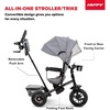 image:imageHuffy Malm Luxe 4in1 Canopy Trike with Push Handle Cup Holder amp Rear Storage RedGray