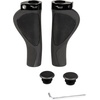 image:imageBuzz LockOn Bike Handlebar Grips for eBikes 130mm Comfort Rubber Grips with Dual Lock Rings Easy Install Handlebar Grips with End Plugs and Tool Included Black