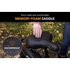 image:imageBuzz Memory Foam Bike Seat for eBikes Comfortable Padded Bicycle Saddle ShockAbsorbing Replacement Seat for Commuting and Everyday Riding Black