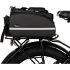 image:imageBuzz Rear Rack DualSided Pannier Bag for eBike Rack Waterproof Polyester Expandable Bike Cargo Bag with FoldOut Side Panniers Reflective Commuter Storage for Gear and Groceries Black