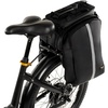 image:imageBuzz Rear Rack DualSided Pannier Bag for eBike Rack Waterproof Polyester Expandable Bike Cargo Bag with FoldOut Side Panniers Reflective Commuter Storage for Gear and Groceries Black