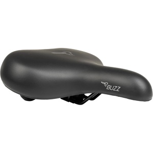 image:imageBuzz Memory Foam Bike Seat for eBikes Comfortable Padded Bicycle Saddle ShockAbsorbing Replacement Seat for Commuting and Everyday Riding Black